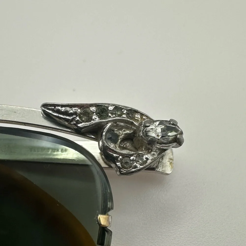 Vintage Bausch & Lomb 1/10 12K GF Rhinestone Eyeglasses w/ Prescription Lenses